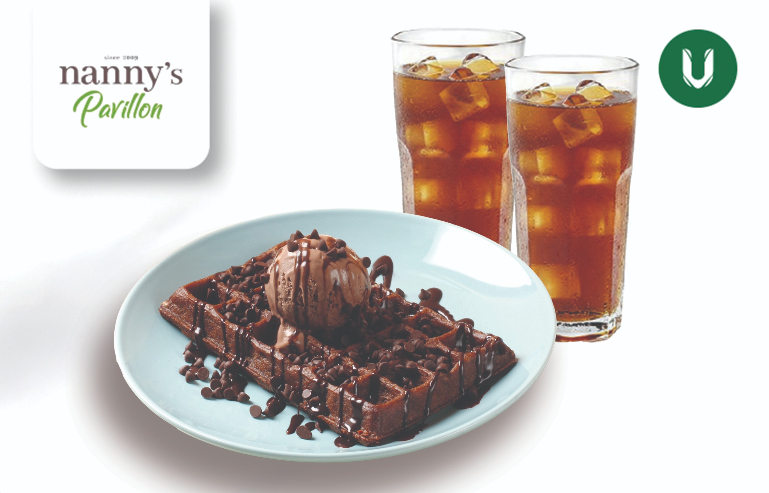 1 Crazy Chocolate Pancake/Waffle + 2 Iced Tea Rp. 144.095