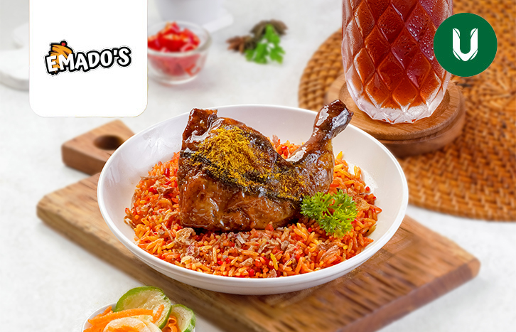 1/4 Ekor Ayam Nasi Biryani Free Drink Rp.43.500